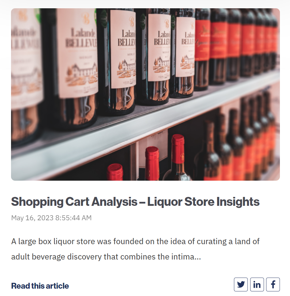 Shopping Cart Analysis – Liquor Store Insights-1